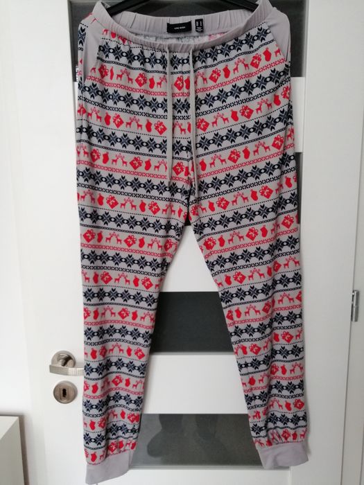Vero moda spodnie świąteczne piżamowe M