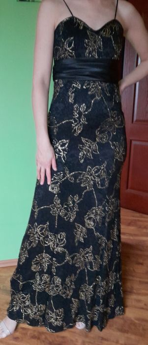 Suknia długa czarno-zlota r.36"Pretty Women"