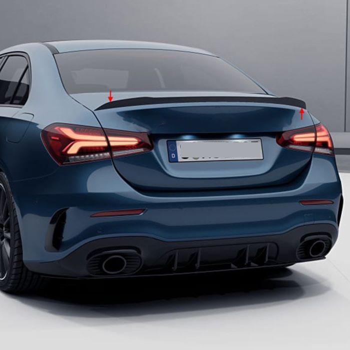 LIP SPOILER AILERON PALA ABA LÂMINA AVENTAL RABETA MERCEDES-BENZ CLASSE A LIMOUSINE V177 A45 A35 AMG