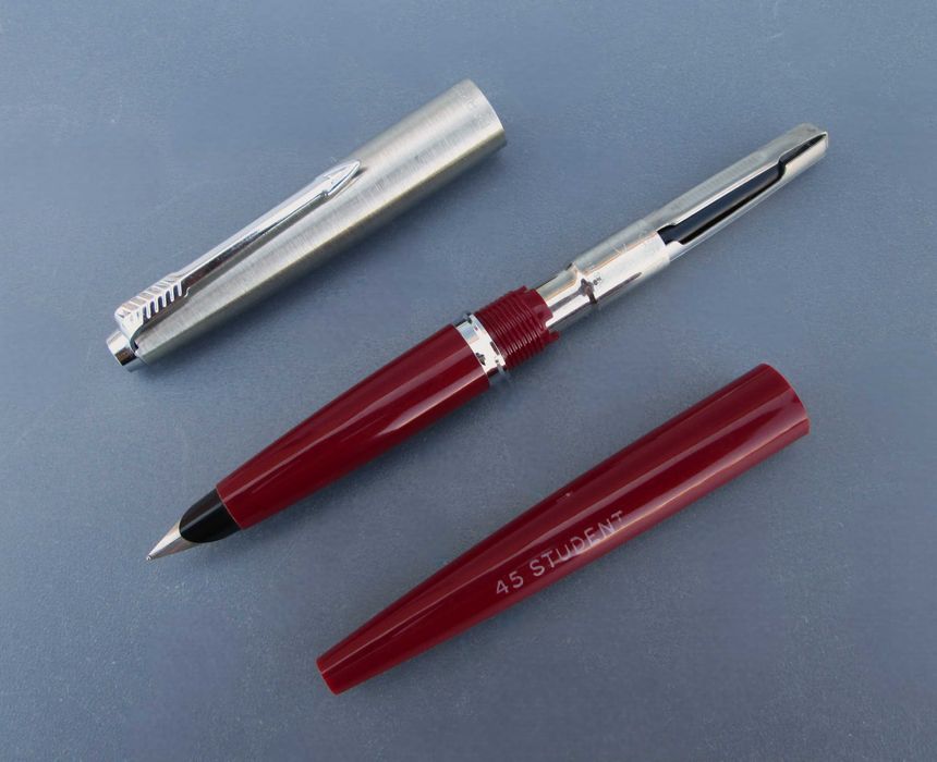 1970's Caneta Tinteiro PARKER 45 "Student" c/ aparo "F" de Traço Fino