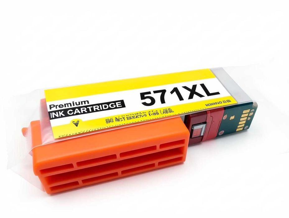 Q079 Tusz Żółty Yellow Do Drukarki Canon CLI-571XL CLI-571 CLI571 Premium Ink Cartridge Zamiennik Wydajny Z Chipem Nowy