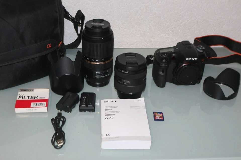 Sony Alpha 77 aparat cyfrowy z 2 obiektywami