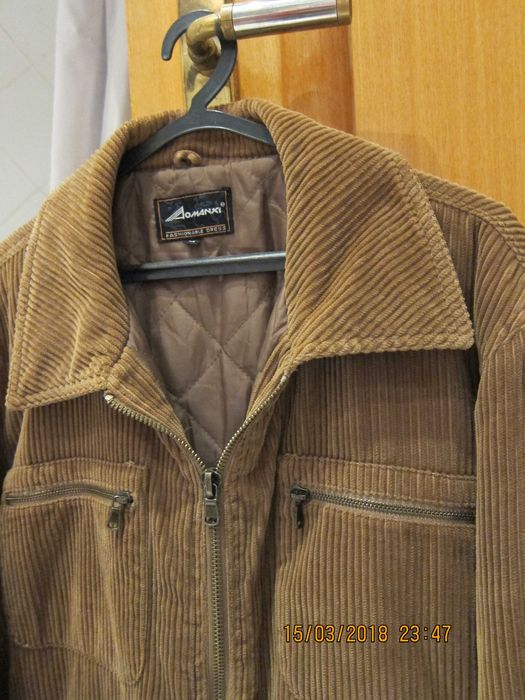 Casaco bombazine castanho