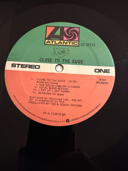 Yes Close To The Edge USA VG LP