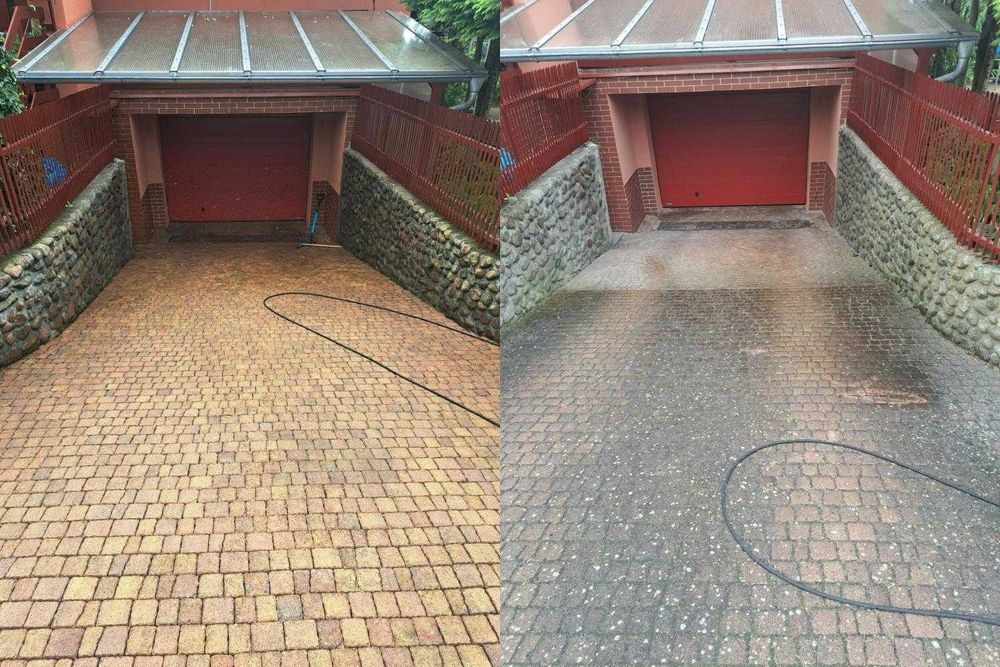 Mycie ciśnieniowe dachów, kostki brukowej, elewacji. Malowanie dachów