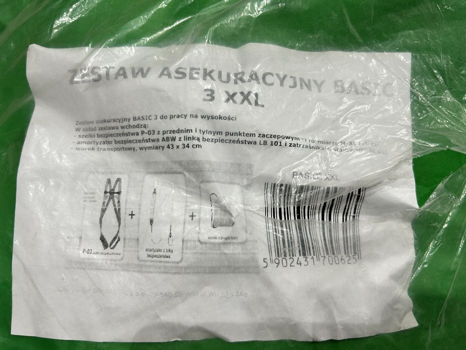 Zestaw asekuracyjny Basic 3 XXL