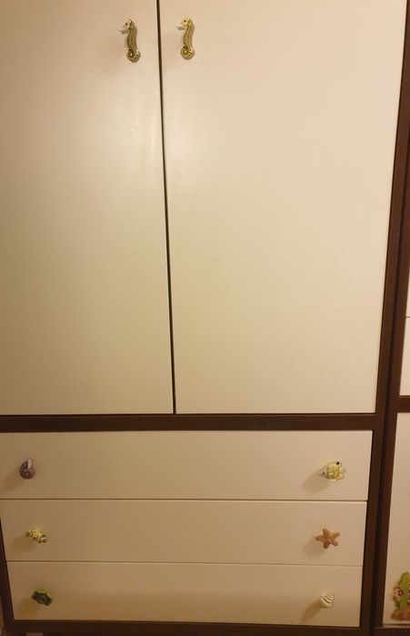 Uchwyt meblowy pokój dziecko morze morski fauna 20 +2 gratis +naklejki