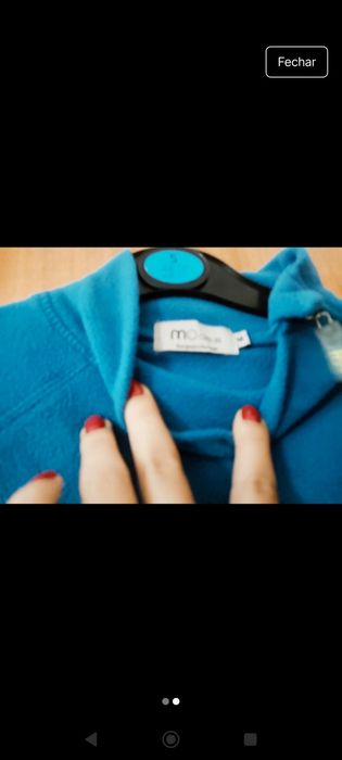 Camisola polar azul