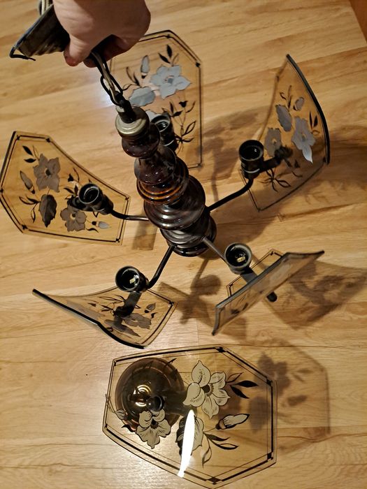 Lampa żyrandol +kinkiet