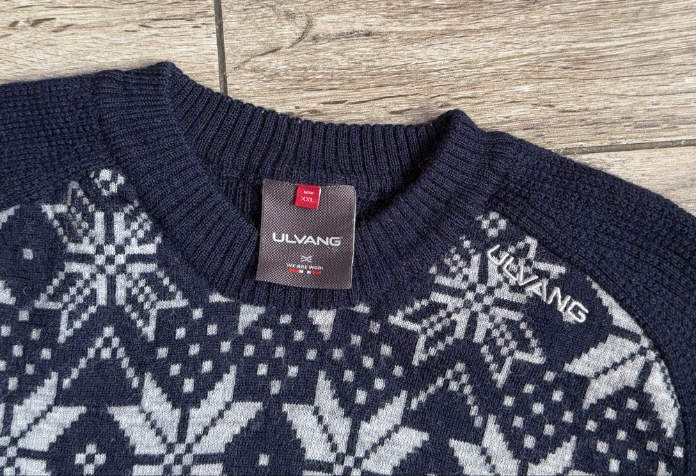 Męski norweski sweter ULVANG NORWAY Rav Kiby RN 100% Wełna roz XXL
