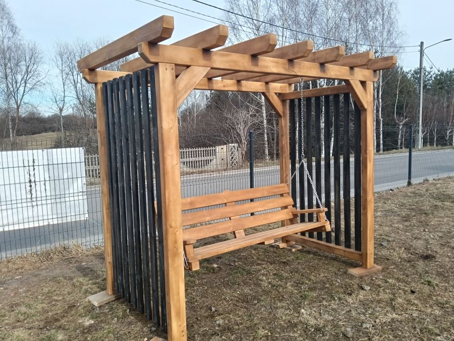 Pergola huśtawka drewniana