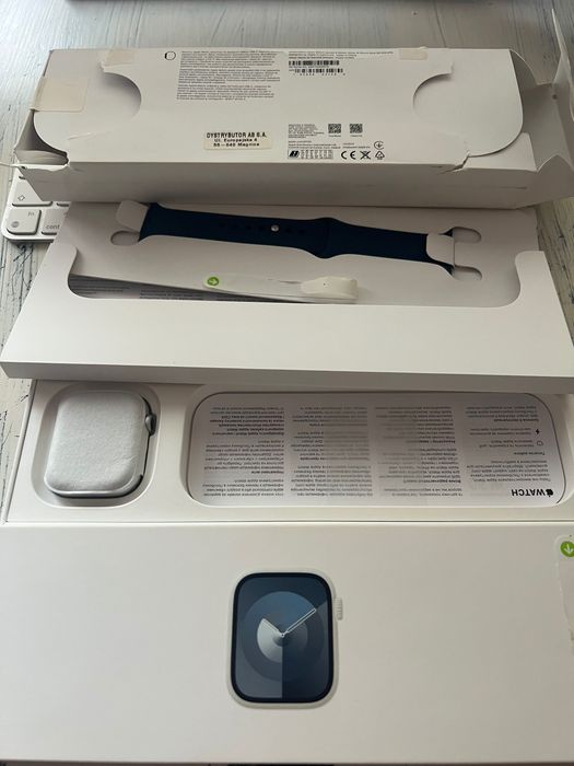 Apple Watch 9 GPS 45mm Nowy 100% bateria komplet