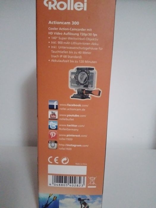 Electrónica: Camera Rollei 300 câmara acção+ prova de água
