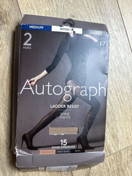 autograph 2 x bezowe nowe rajstopy M