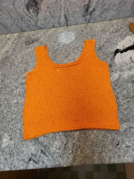 Bluzka na ramiączkach z cekinami ( handmade )