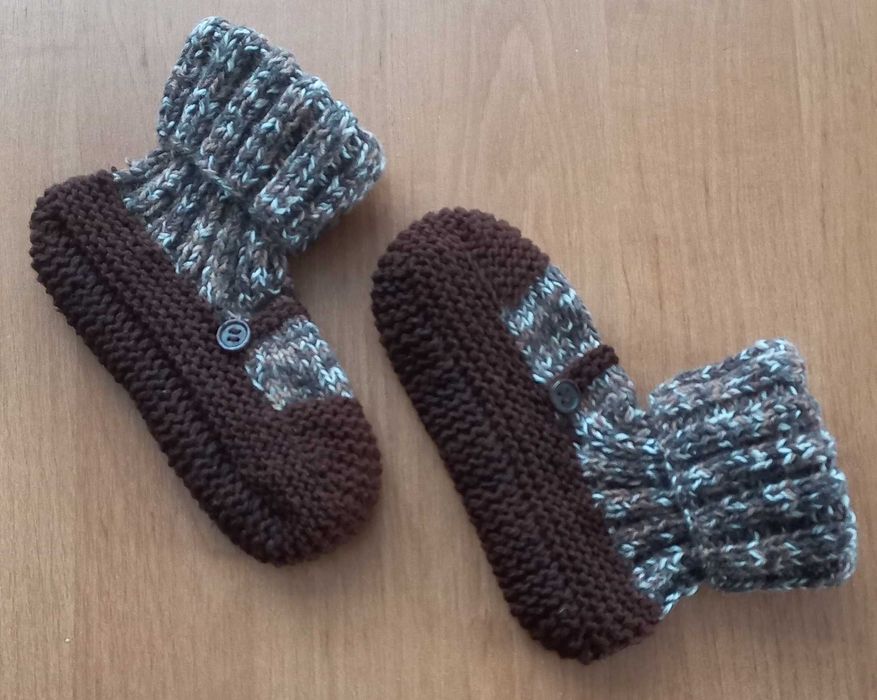 В"язані тапочки-туфельки
