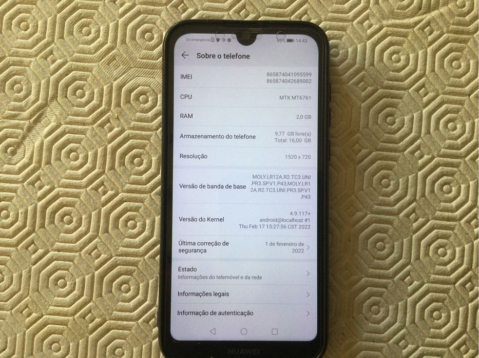 Smartphone Huawei Y5 2019