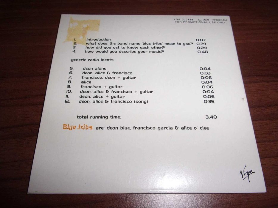 BLUE TRIBE - the interview CD