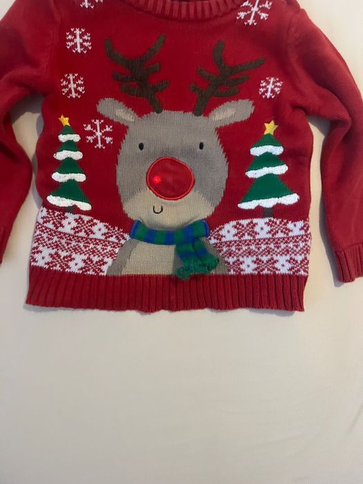 Sweter świąteczny Mikołaj świecący