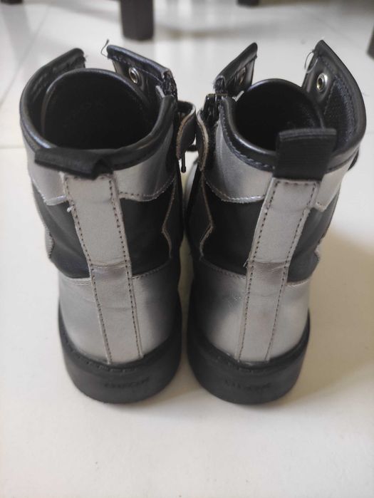 Geox Jr Casey trapery srebrne 35