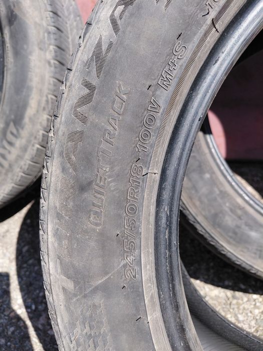 Шини 245/50 R18  3 - шини Bridgestone, 1 - Michelin