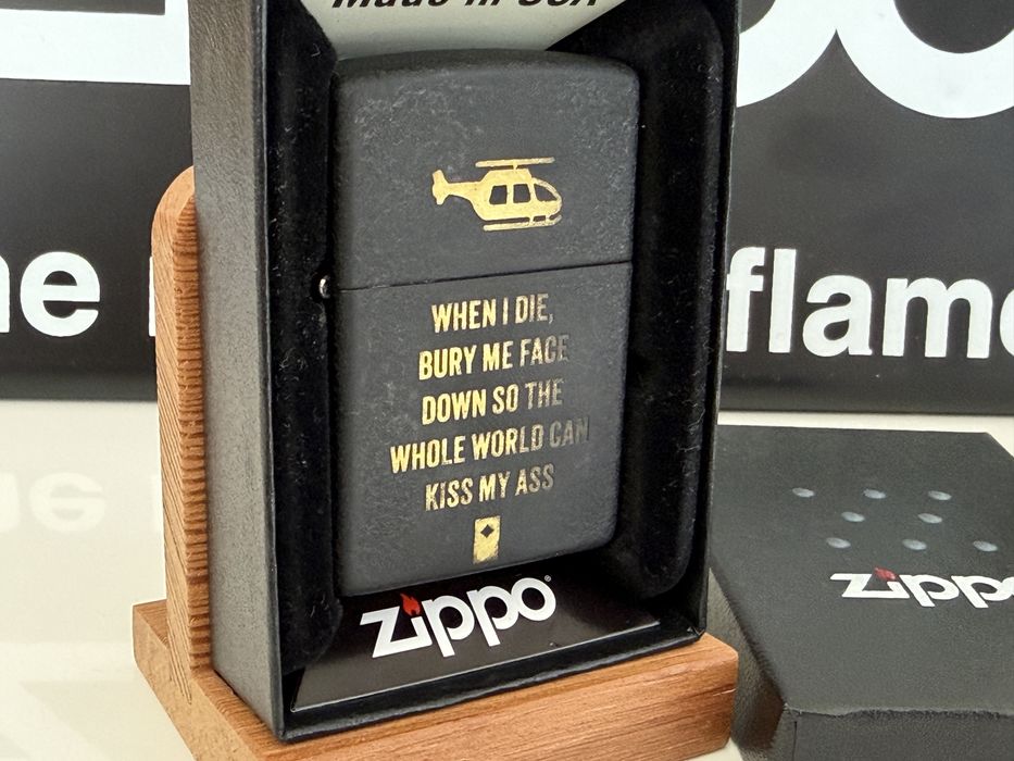 Zapalniczka Zippo Vietnam Custom, Black Crackle, NOWA