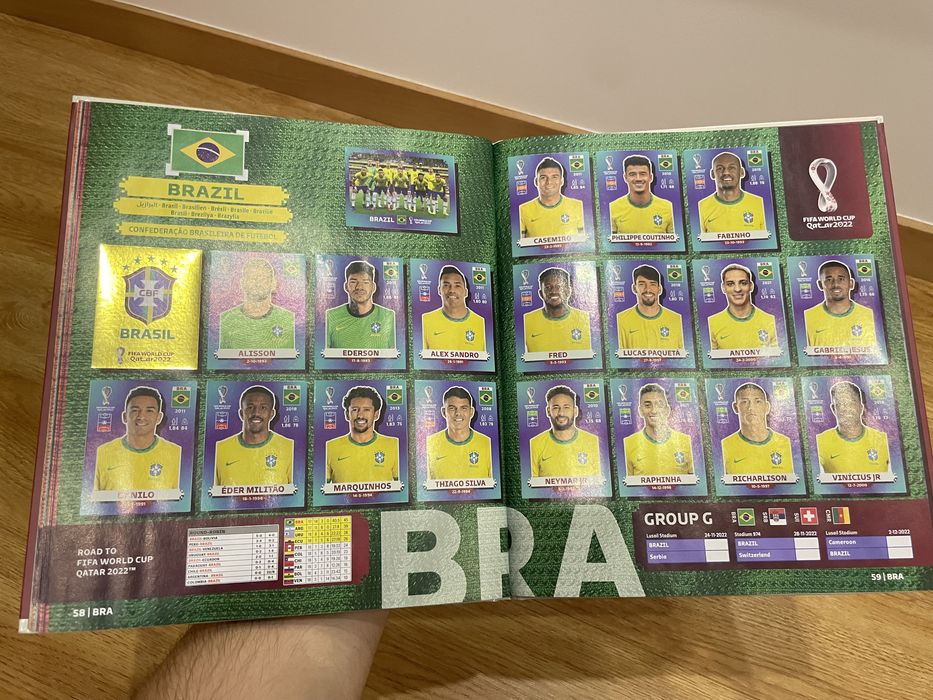 Caderneta Panini Mundial Qatar 2022 – Completa e em Excelente Estado!