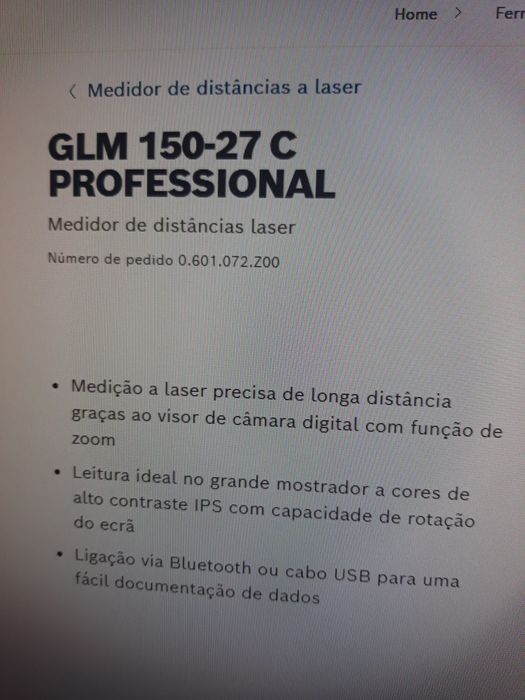 Bosch medidor de distâncias laser profissional