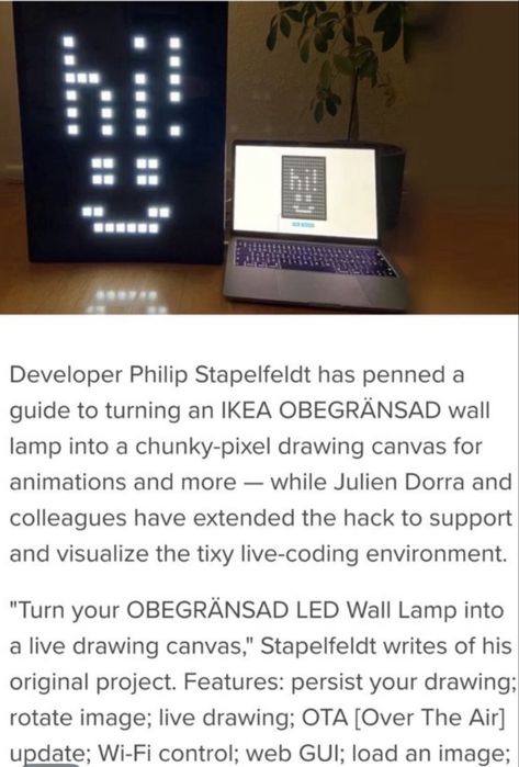 2x Lâmpadas de Parede IKEA OBEGRÄNSAD LED Pretas – Como Novas