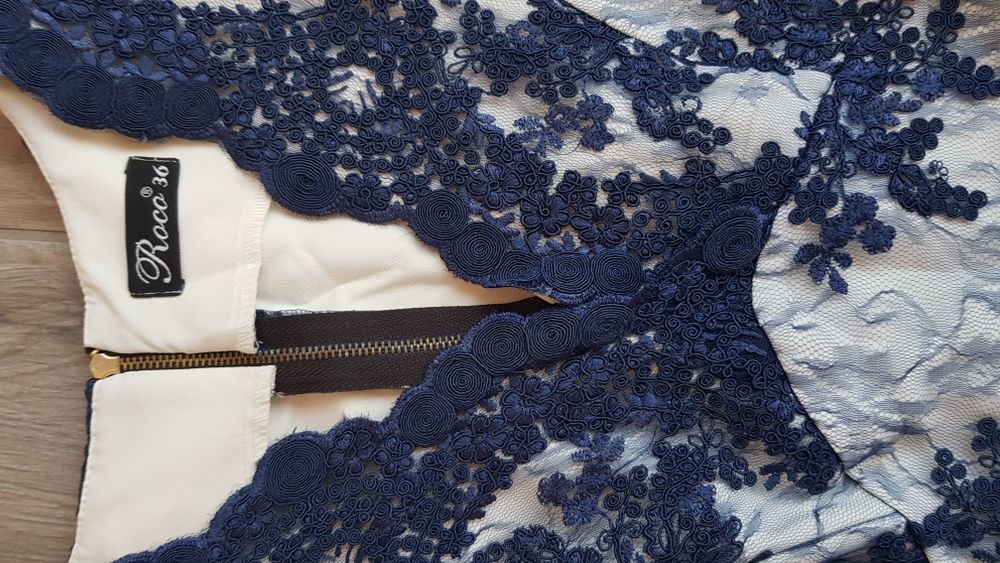 Sukienka elegancka granat ROCO 36