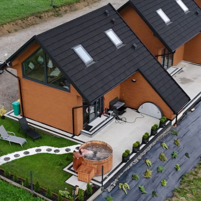 Domek w górach Pieniny Gorce Jezioro Czorsztyńskie z jacuzzi sauną wid