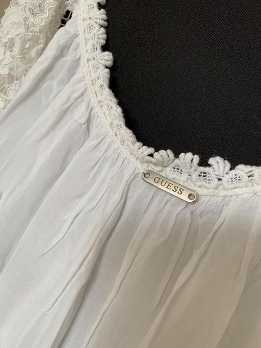 Guess пляжна біла сукня плаття із мережива s-m розмір оверсайз