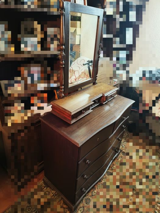 Cómoda com espelho madeira maciça