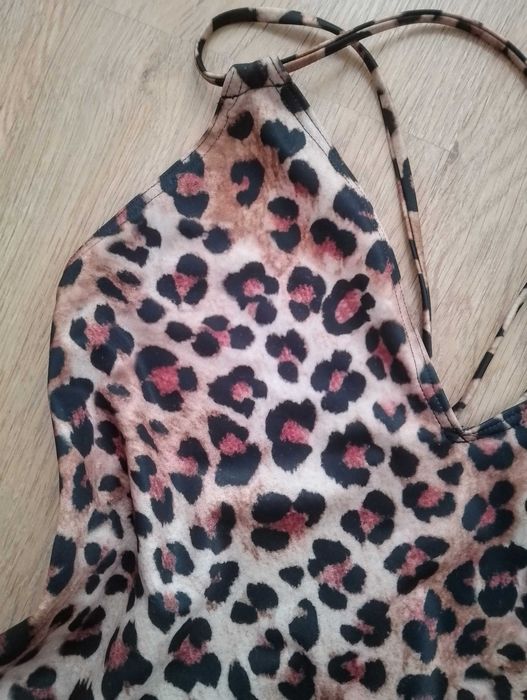 ASOS jednoczęściowy kostium strój kąpielowy w panterkę cętki 44 XXL