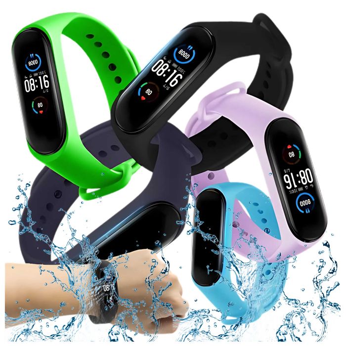 5x Pasek Xiaomi Mi Band 5 6 7 Opaska Smartband 15mm Bransoletka Zestaw