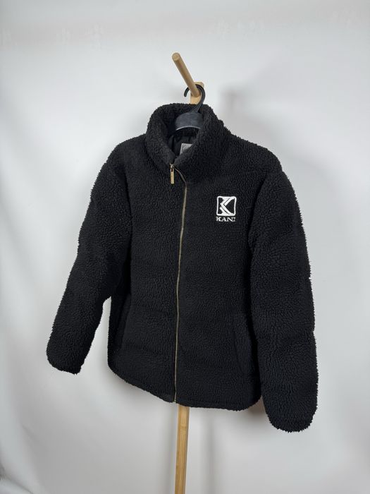 Karl Kani czarna kurtka pikowana ocieplana puffer miś baranek M