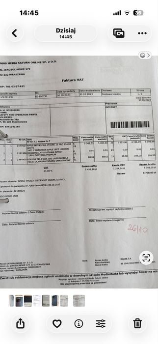 Iphone 15, 256 GB- tytanowy czarny, stan idealny