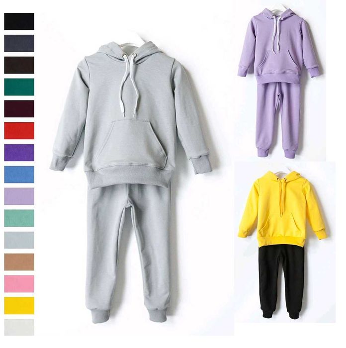 Костюм для хлопчика або дівчинки: худі з кишенею + штани / двонитка зріст 92-152 Всі кольори