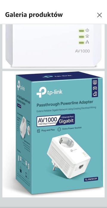 Transmiter sieciowy TP-Link TL-PA7017PKIT 1000Mb/s
