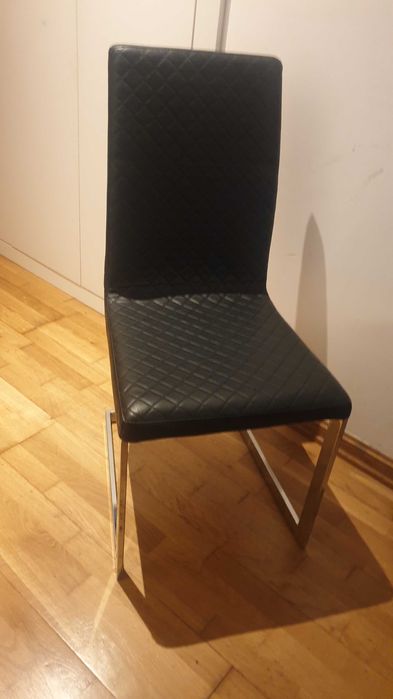 Mesa de jantar vidro preto 180x100 + 6 cadeiras (Massamá)