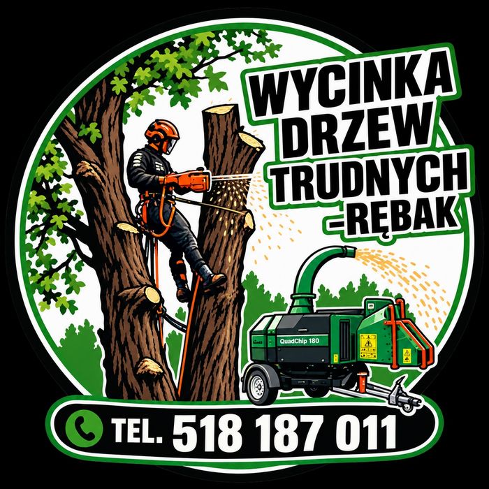 Wycinka drzew, przycinka, frezarka do pni/karpArborysta. Rębak