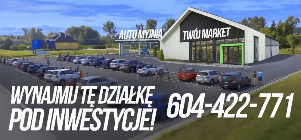 Działka w Borku Starym 47 ar bezpośrednio przy drodze nr 878