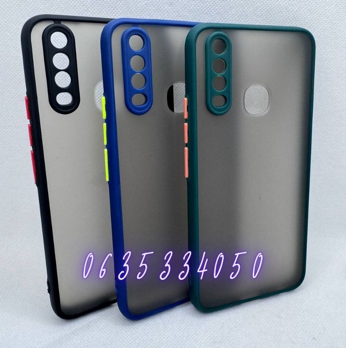 Чехол накладка для Vivo Y15 Y17 матовый бампер Виво У15 3 защита камер