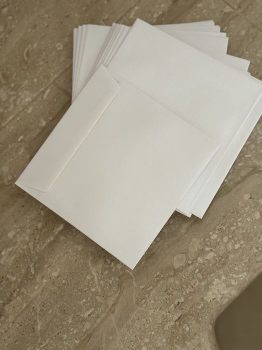 Koperty perłowe białe K4 15,5x15,5 cm