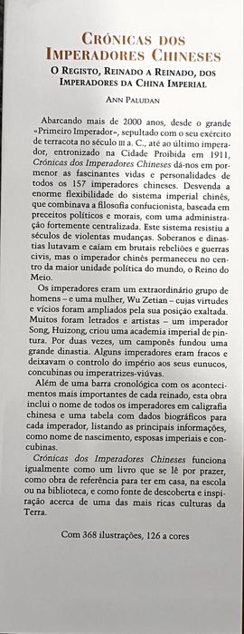Crónicas dos Imperadores Chineses - O Registo, Reinado a Reinado