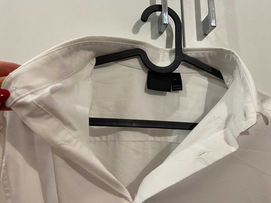 Biała koszula męska Skopes z Zalando 17" XL kołnierzyk 43cm jak Nowa