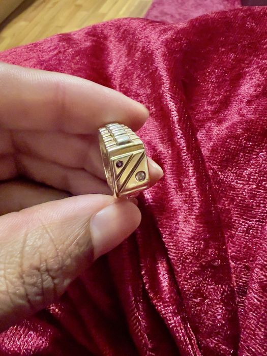 Anel Rolex Ouro com Pedras rubi