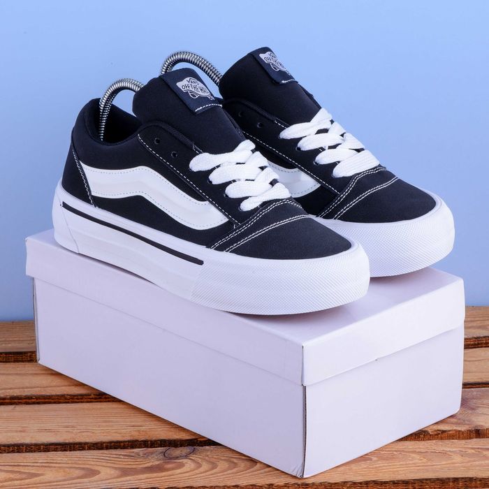 (2290) Акція! Кеди у стилі Vans Knu Skool Imran Potato чорні з білим (38,39,40) венс ванс
