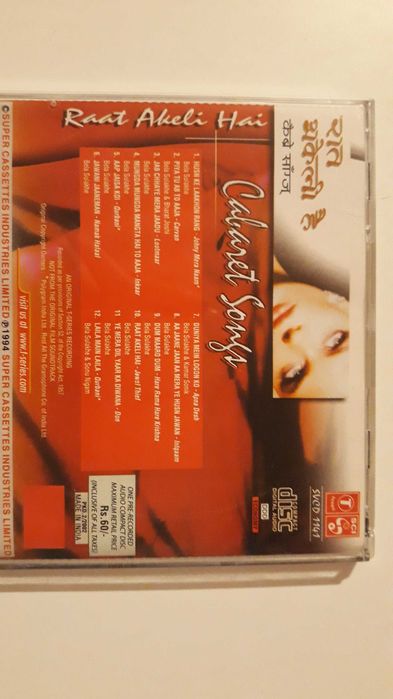 Raat Akeli Hai - " Cabaret Songs " - CD música Indiana - portes incl.