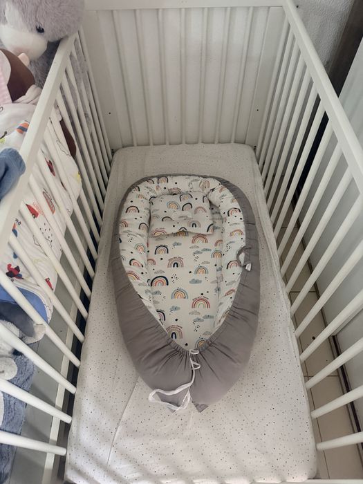 Baby bed with folding crib for baby